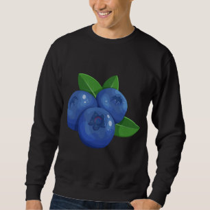 Blueberry Fruit Funny Berry Lover Eater Graphic Sweatshirt