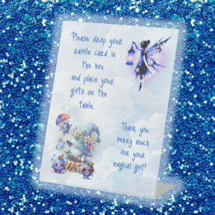 Blueberry Gnome Baby Bash table Pedestal Sign
