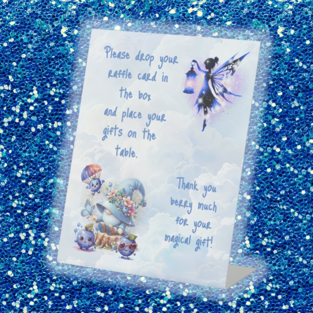 Blueberry Gnome Baby Bash table  Pedestal Sign (Creator Uploaded)