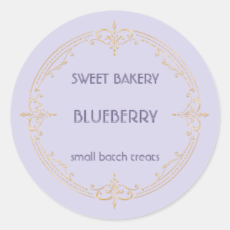Blueberry Gold Small Business Bakery Label