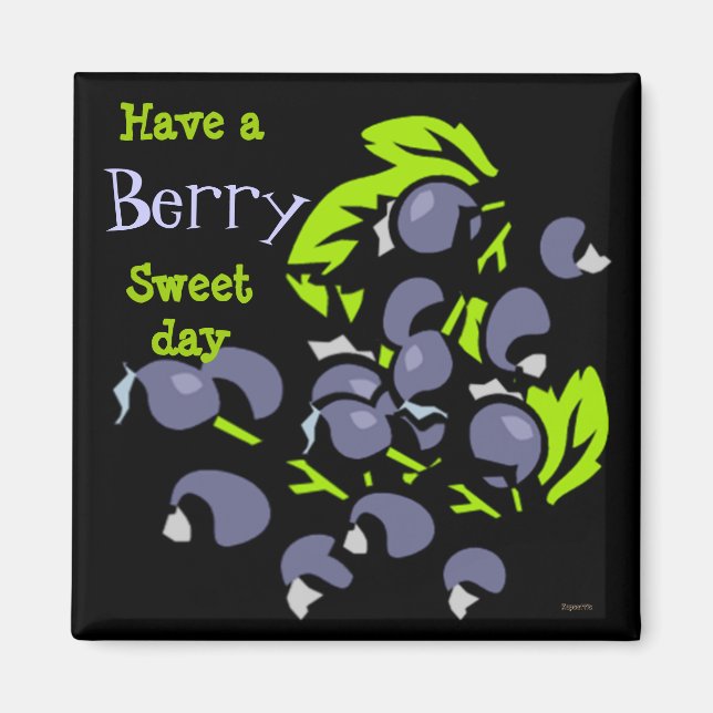 Blueberry Graphics Magnet (Front)