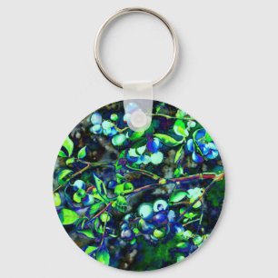 Blueberry - green hue key ring