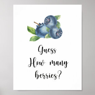 Blueberry - guess how many berries poster