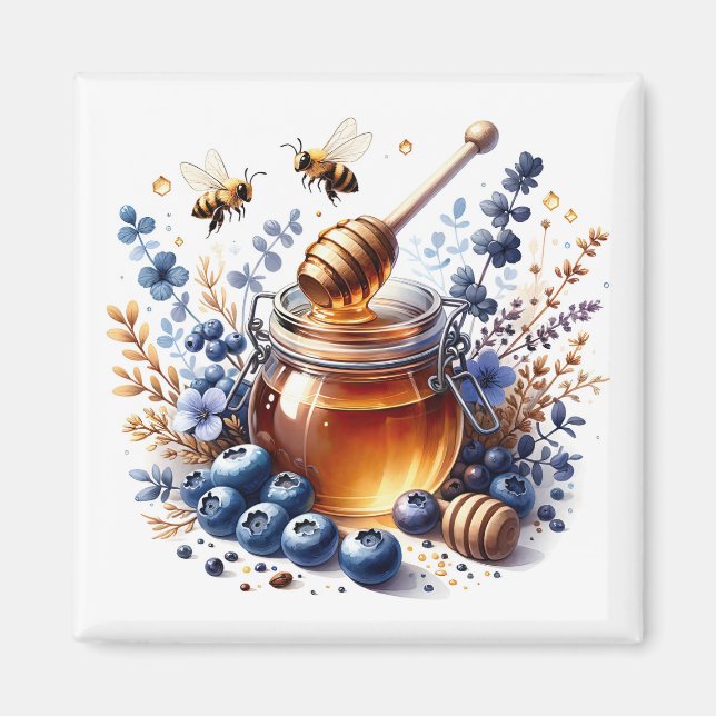 Blueberry Honey Magnet   (Front)