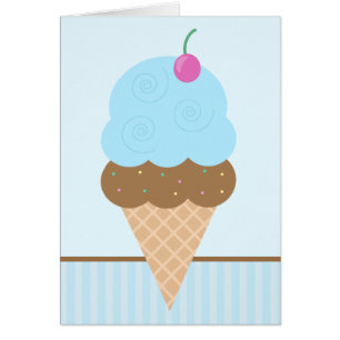 Blueberry Ice Cream Cone