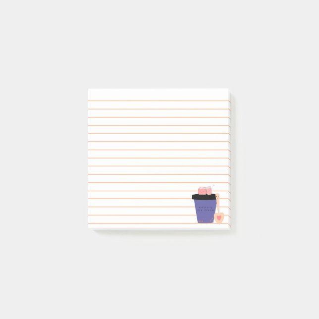 Blueberry Ice Cream Cup And Marshmallow | Post-it Notes (Front)