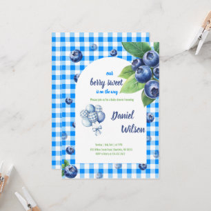 Blueberry Invitation to Baby Shower