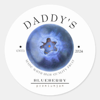 Blueberry jam classic round sticker