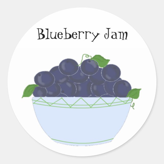 Blueberry Jam Classic Round Sticker (Front)