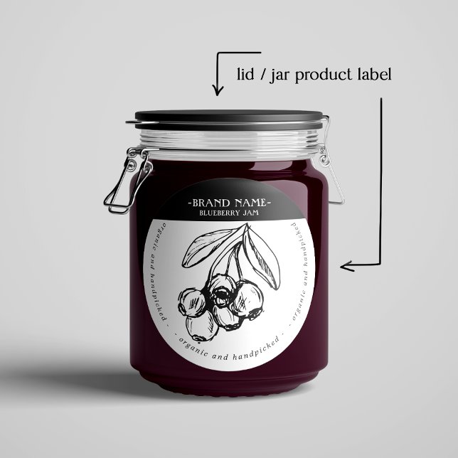 Blueberry Jam Jar Label Packaging Design (Creator Uploaded)