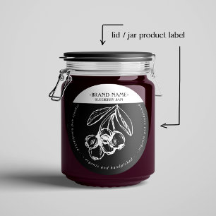 Blueberry Jam Jar Label Packaging Design