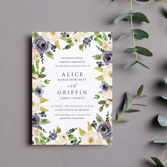 Blueberry Lane Wedding Invitation (Creator Uploaded)
