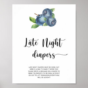 Blueberry \ Late night diapers game Poster
