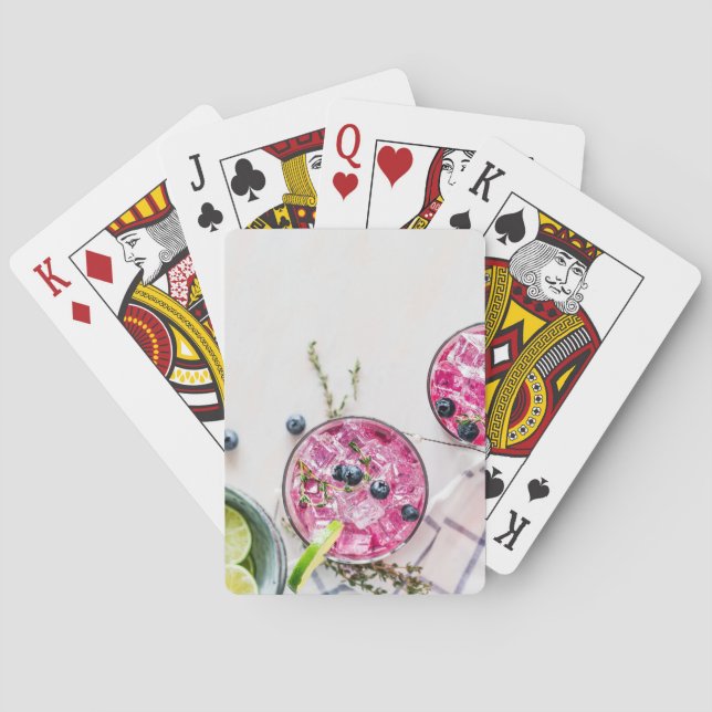 blueberry lime drinks playing cards (Back)