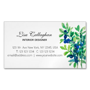 Blueberry Magnetic Business Card