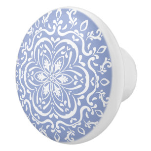 Blueberry Mandala Ceramic Knob