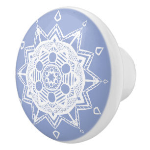 Blueberry Mandala Ceramic Knob