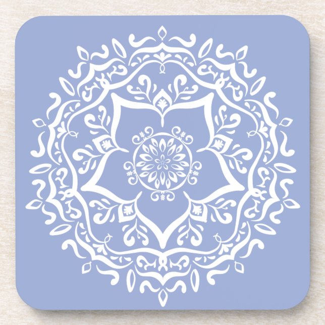 Blueberry Mandala Coaster (Front)