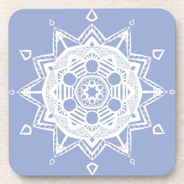 Blueberry Mandala Coaster (Front)