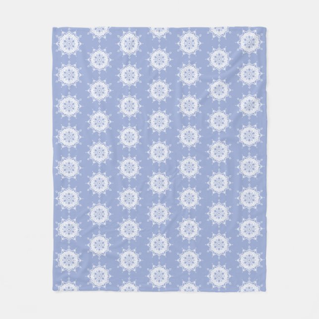Blueberry Mandala Fleece Blanket (Front)