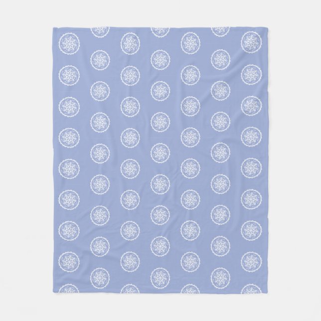 Blueberry Mandala Fleece Blanket (Front)