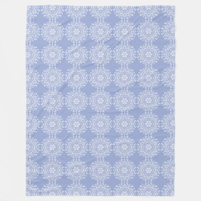 Blueberry Mandala Fleece Blanket (Front)
