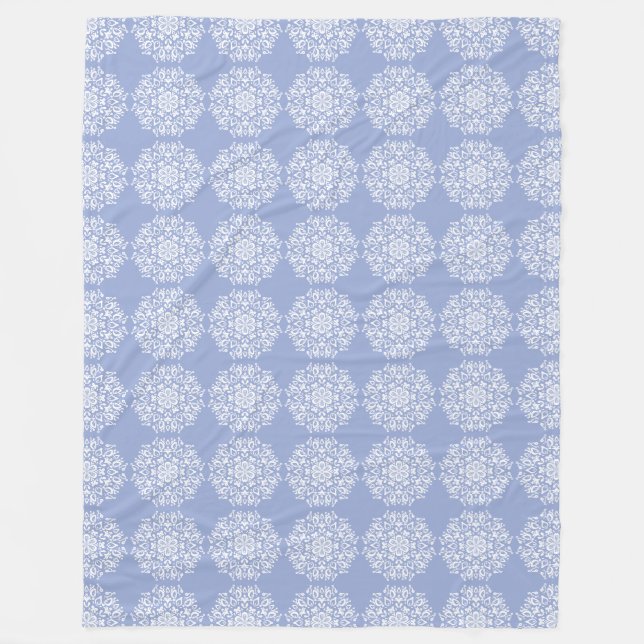 Blueberry Mandala Fleece Blanket (Front)
