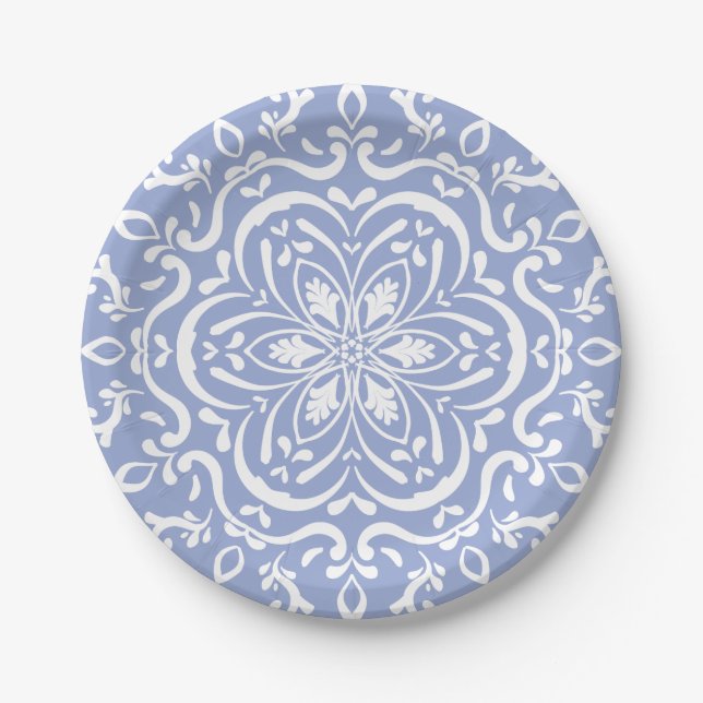 Blueberry Mandala Paper Plate (Front)