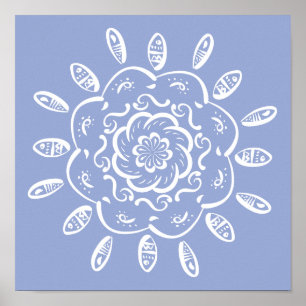 Blueberry Mandala Poster