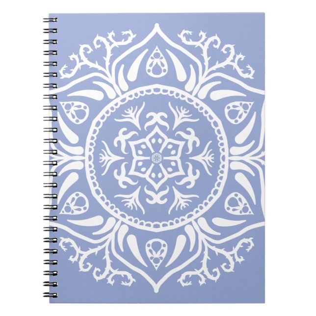 Blueberry Mandala Spiral Notebook (Front)
