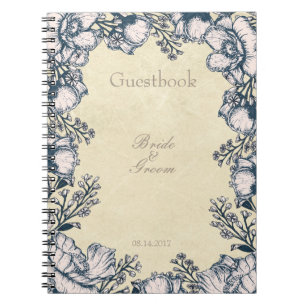 Blueberry Midsummer Rustic Wedding guest book