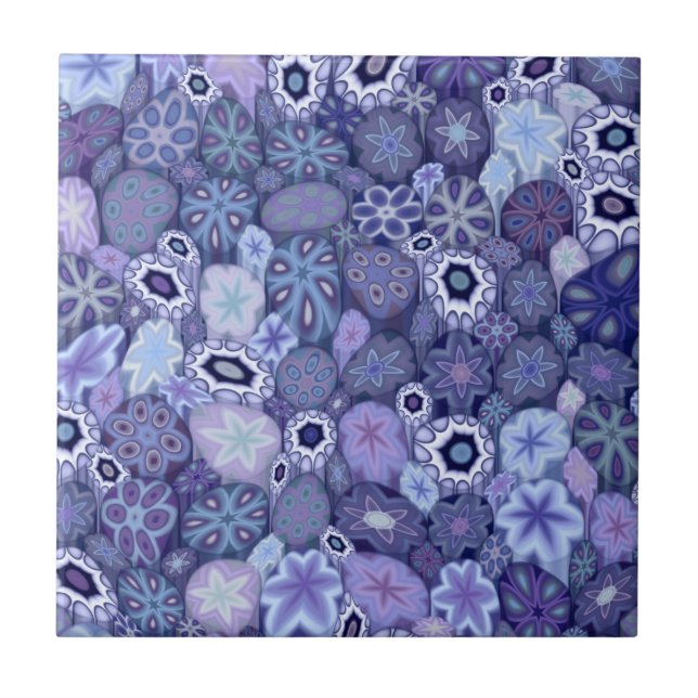 Blueberry Millefiori Tile (Front)