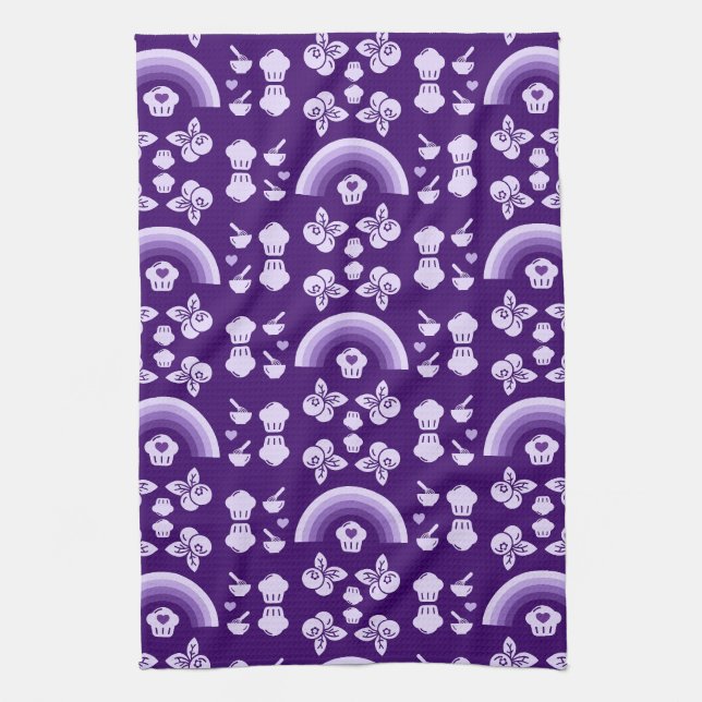 Blueberry Muffin Baker Tea Towel (Vertical)