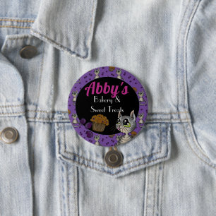 Blueberry Muffin Bloop Cat Custom Bakery 7.5 Cm Round Badge