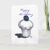 Blueberry Muffin Happy Birthday