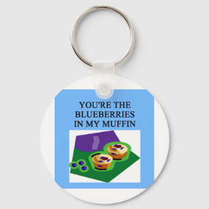 blueberry muffin lovers key ring