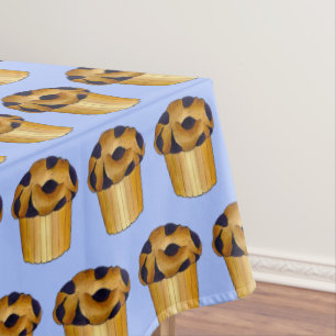 Blueberry Muffin Pastry Breakfast Brunch Tablecloth
