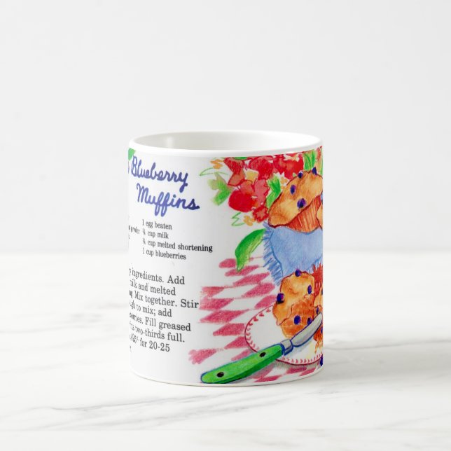 Blueberry Muffins Recipe Coffee Mug (Center)