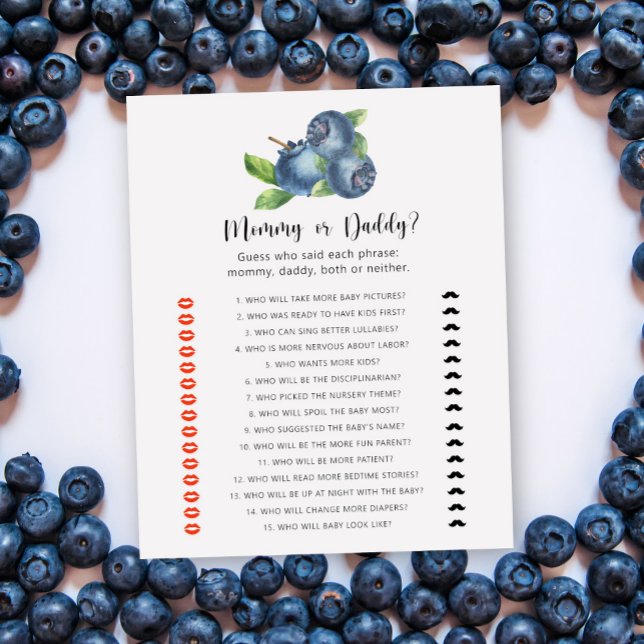 Blueberry - mummy or daddy baby shower game (Creator Uploaded)