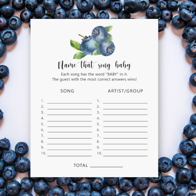 Blueberry - Name that song baby (Creator Uploaded)