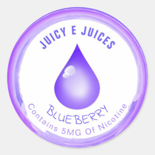 Blueberry Nicotine Juice Labels
