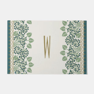 Blueberry Nouveau Art Deco Door Mats