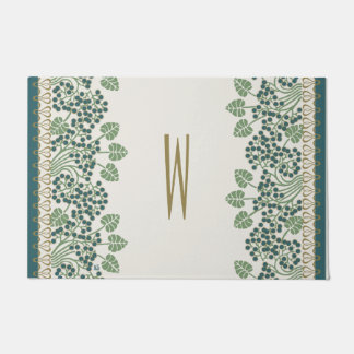 Blueberry Nouveau Art Deco Door Mats