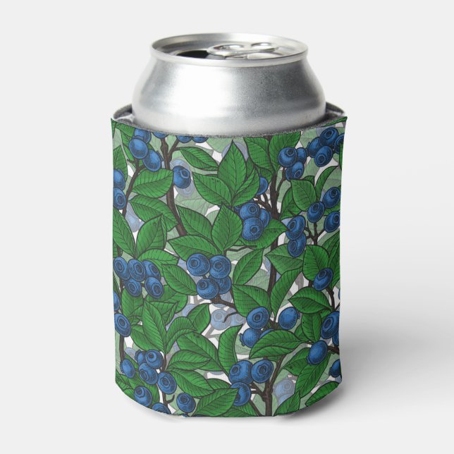 Blueberry on white can cooler (Can Front)