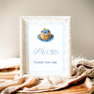 Blueberry Pancake Baby Brunch Baby Shower Favours Poster
