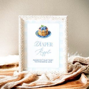 Blueberry Pancake Baby Brunch Diaper Raffle Poster