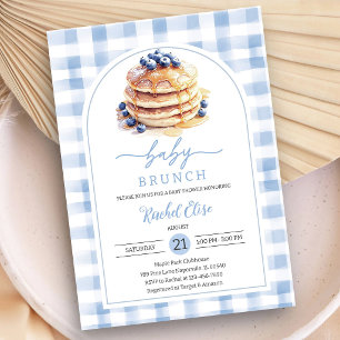 Blueberry Pancake Brunch Themed Baby Shower Invitation