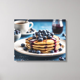 Blueberry Pancakes Canvas Print