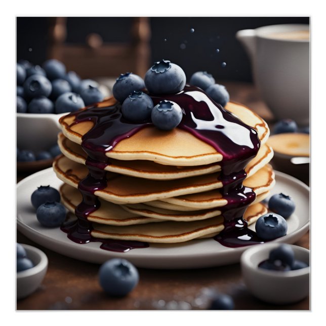 Blueberry Pancakes Poster (Front)