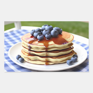 Blueberry Pancakes Rectangular Sticker